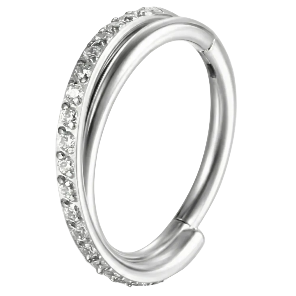 Titanium Segment Clicker - Dubbele ring met zirkonia