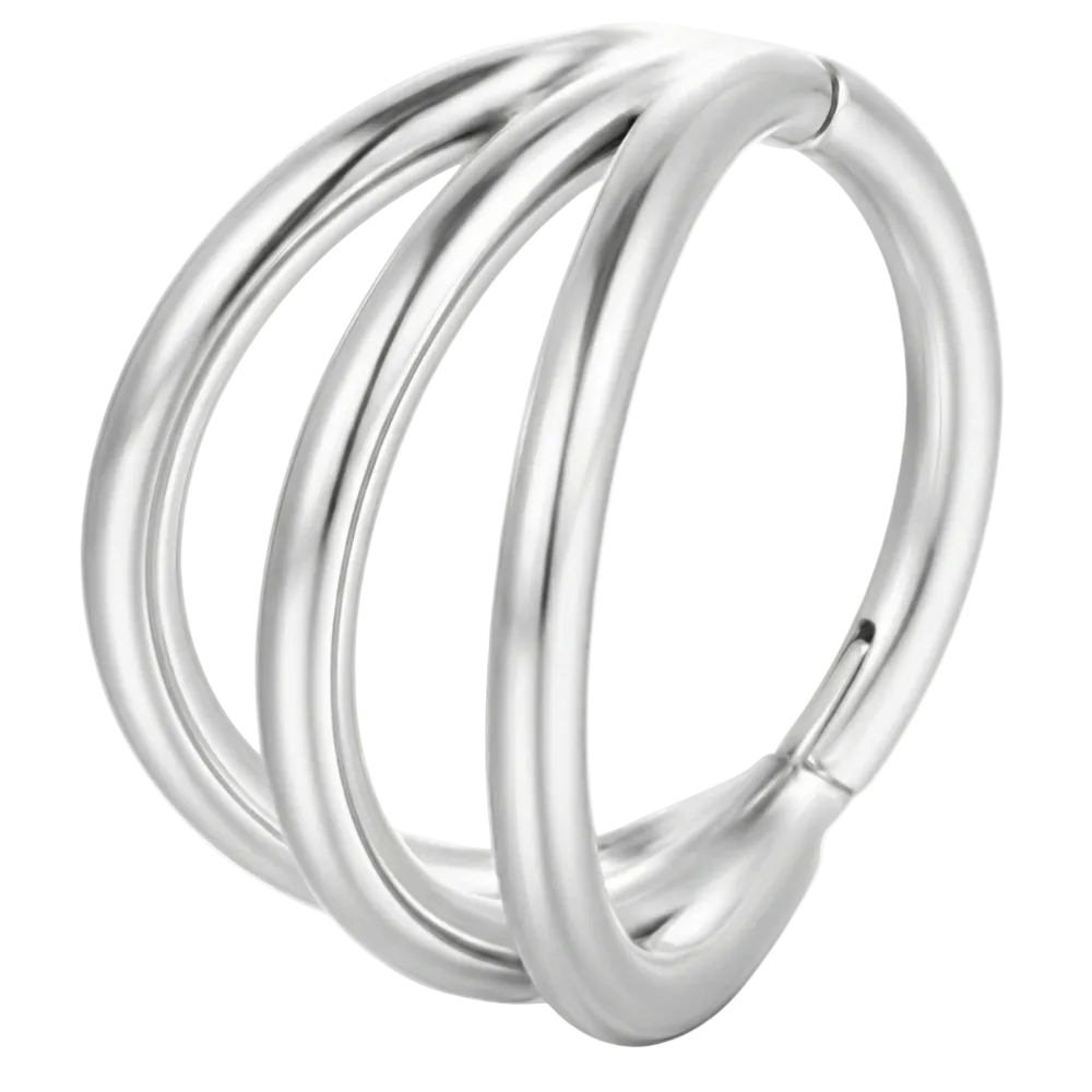 Titanium gesegmenteerde drievoudige clicker - Cirkel