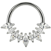 Titanium Segment Clicker met 9 Zirkonia's - Cirkel