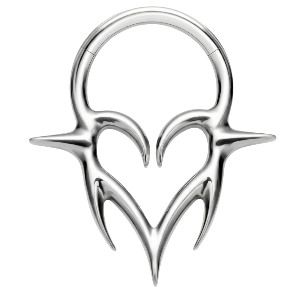 Titanium gesegmenteerde clicker - hart met spikes
