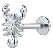Titanium Decoratieve Labret - Schorpioen Met Zirkonen