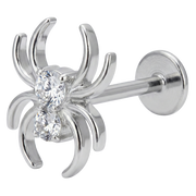 Titanium Decoratieve Labret - Spin Met Zirkonia's