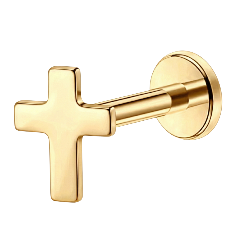 Titanium Labret - Kruis