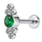 Titanium Decorative Labret - Decorative Zircons