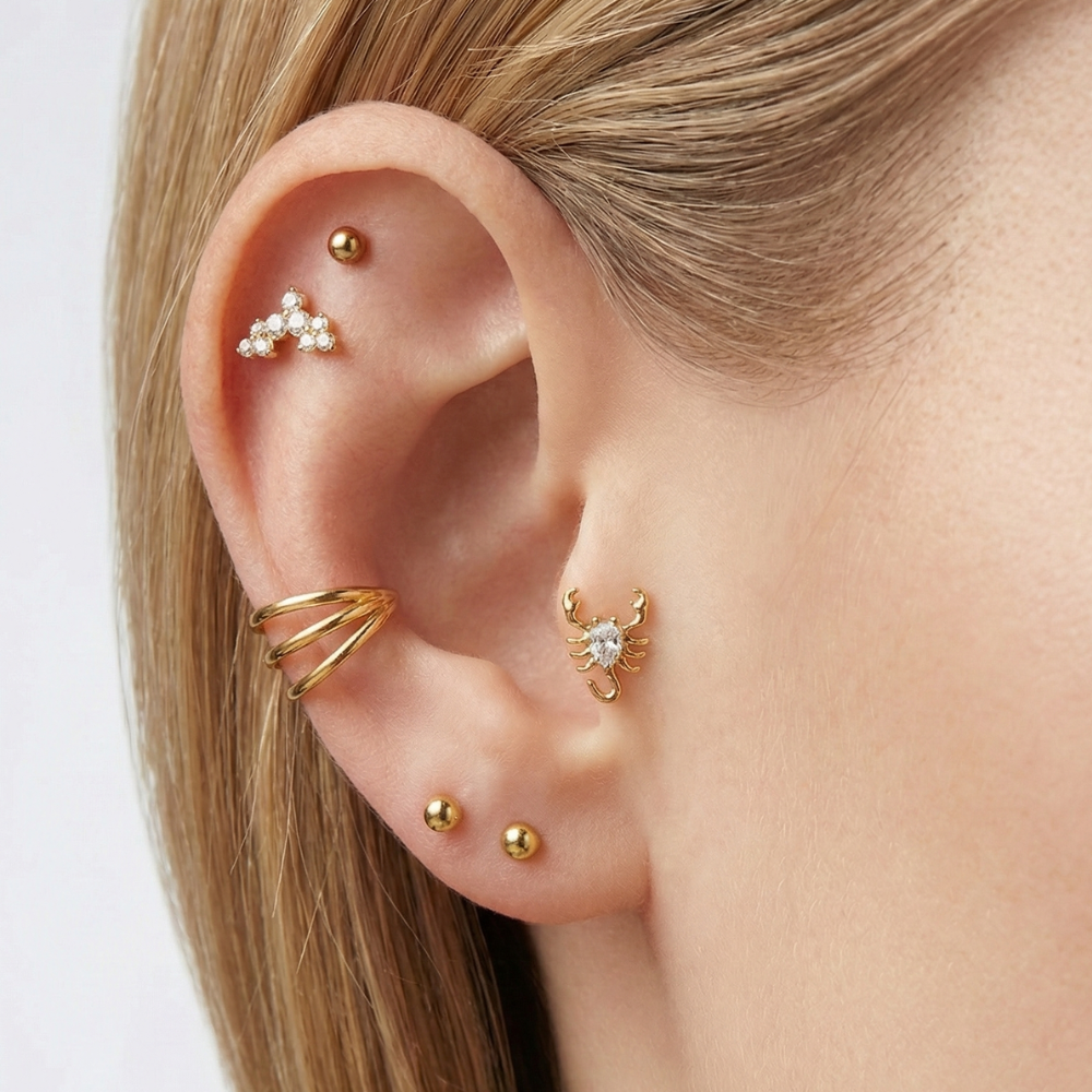 Titanium gesegmenteerde drievoudige clicker - Cirkel