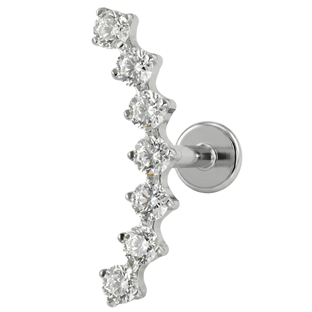 Titanium Decoratieve Labret - Grote Boog van Zirkonia