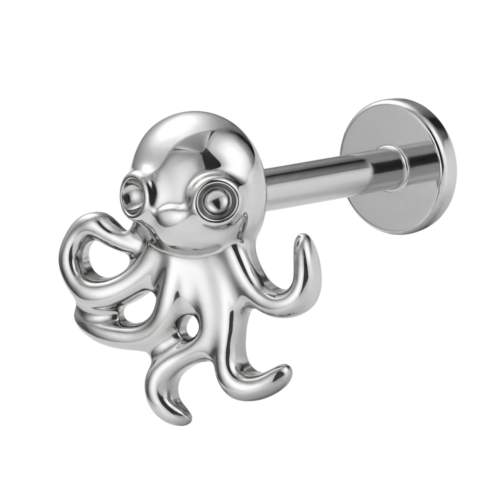 Titanium Decoratieve Labret - Octopus