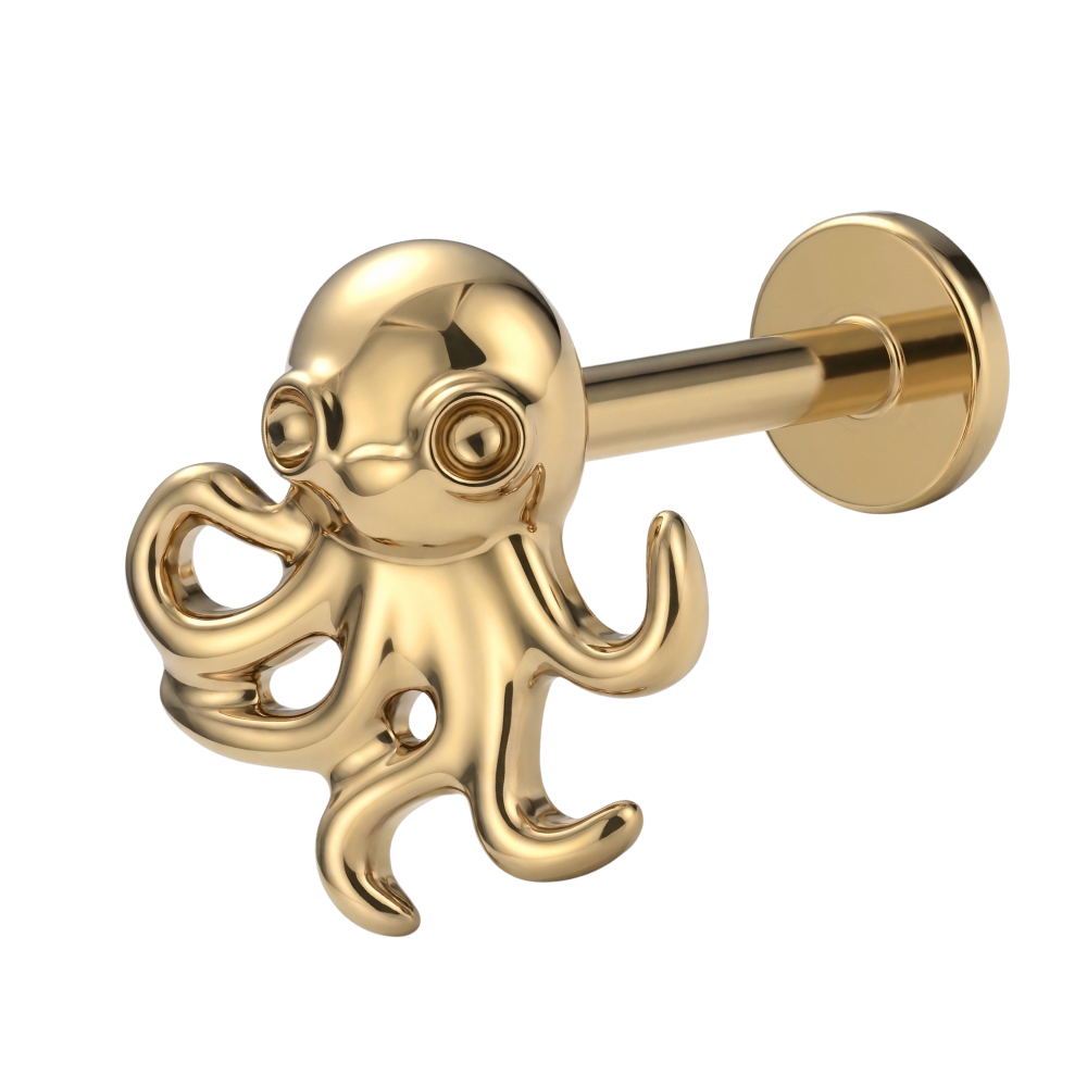 Titanium Decoratieve Labret - Octopus