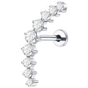 Titanium Decoratieve Labret - Zirkoon Cascade