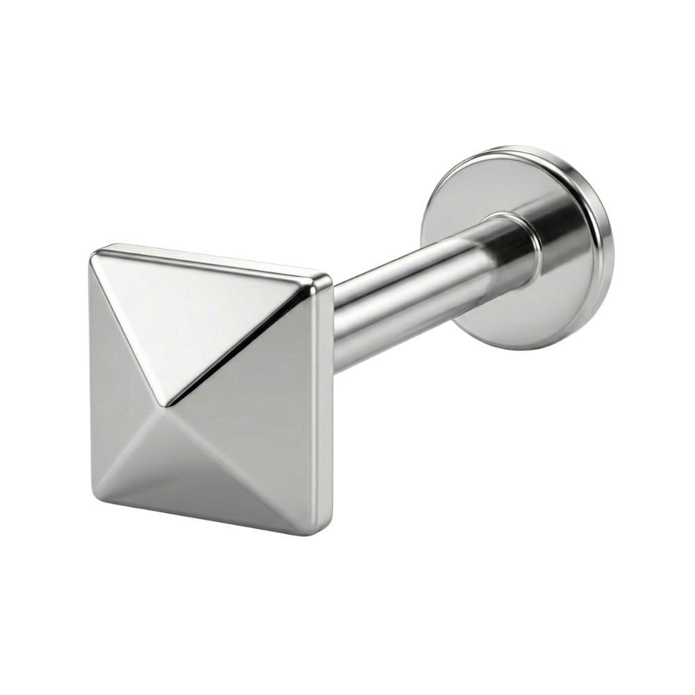 Titanium Decoratief Labret - Vierkant