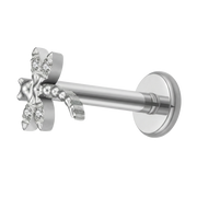 Titanium Decoratieve Labret - Libel Met Zirkonia's