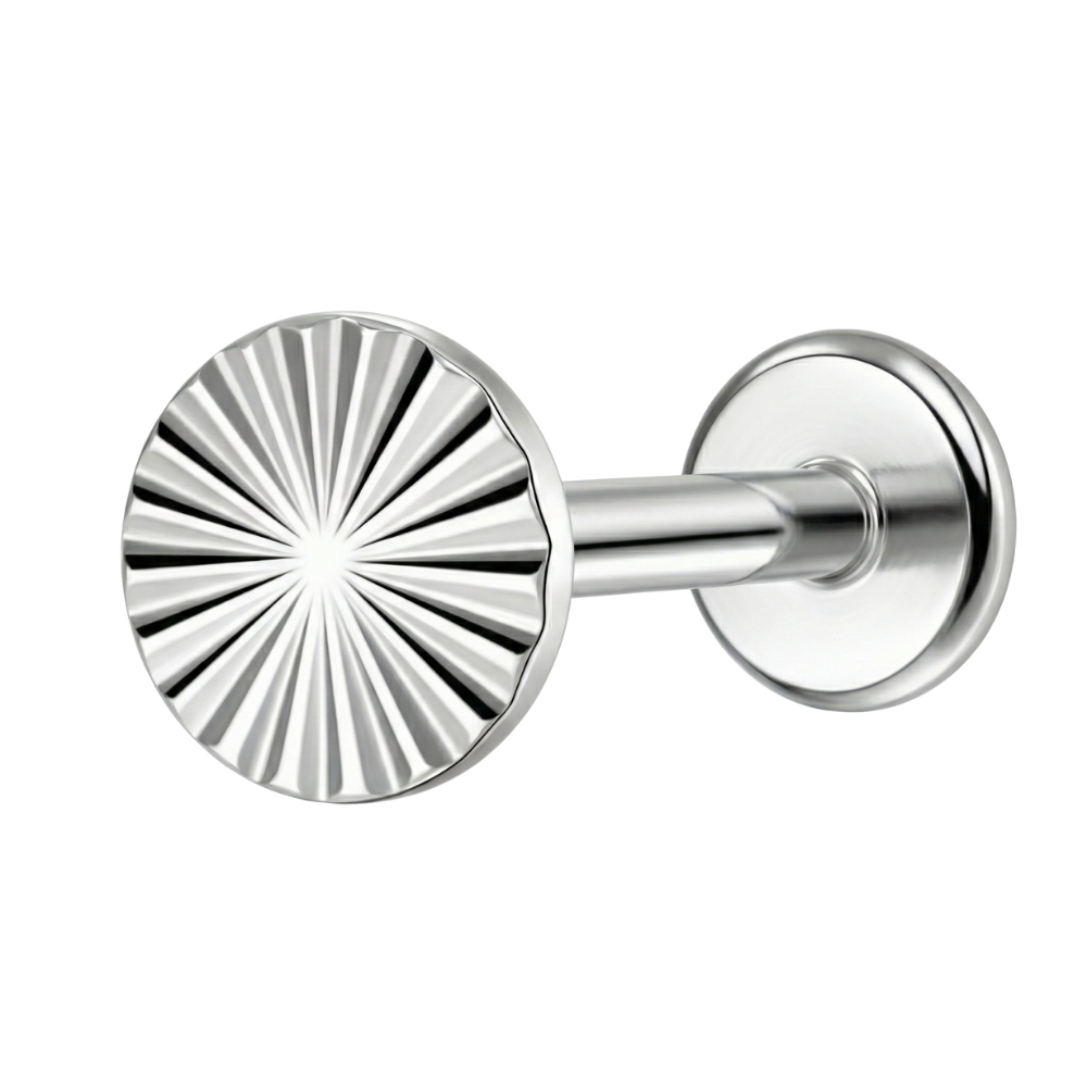 Titanium Decoratieve Labret - Gestructureerde Cirkel