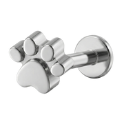 Titanium Decorative Labret - Paw
