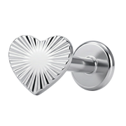 Titanium Decorative Labret - Heart