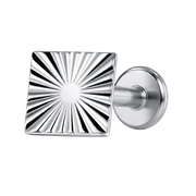 Titanium Decoratief Labret - Gestructureerd Vierkant