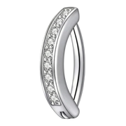 Titanium Navel Clicker - Met Zirkonen