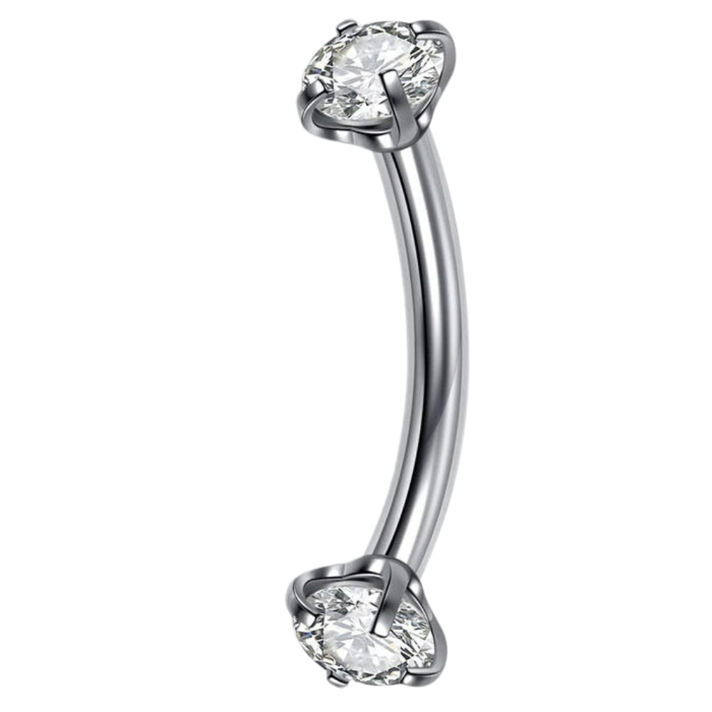 Titanium decoratieve banaan - strass steentjes