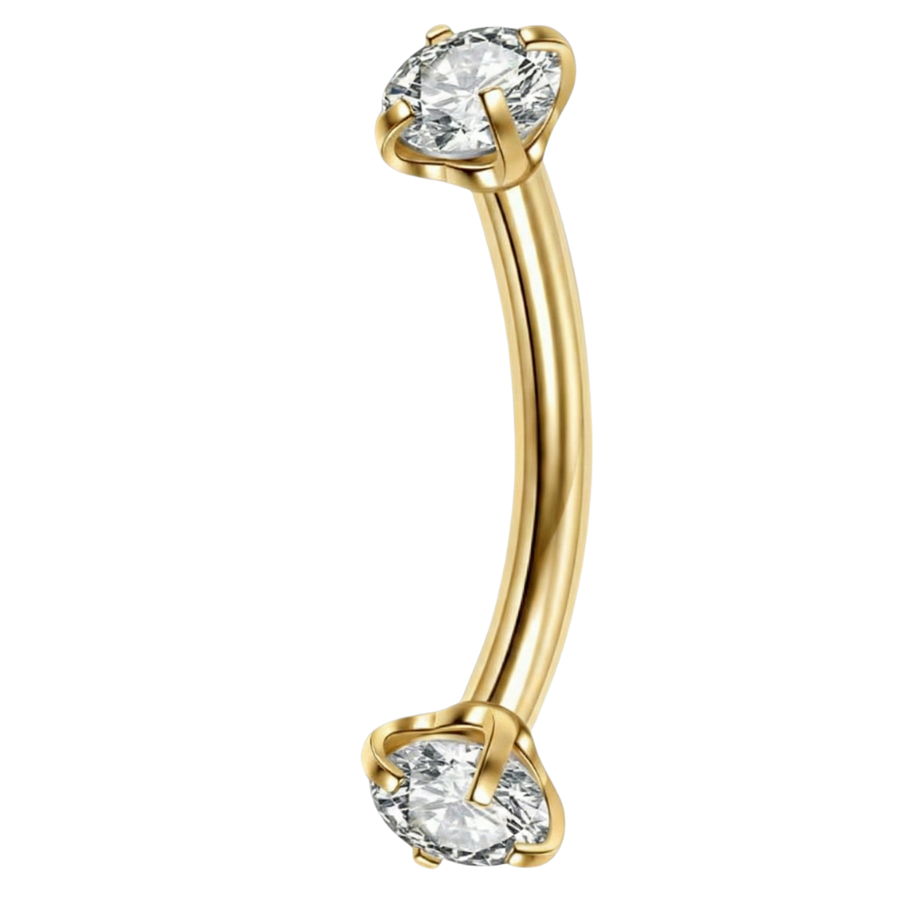 Titanium decoratieve banaan - strass steentjes