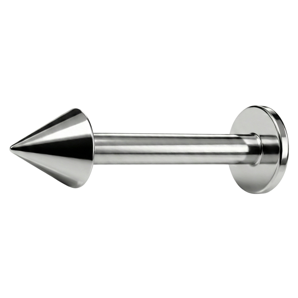 Titanium Labret met kegel - buitendraad