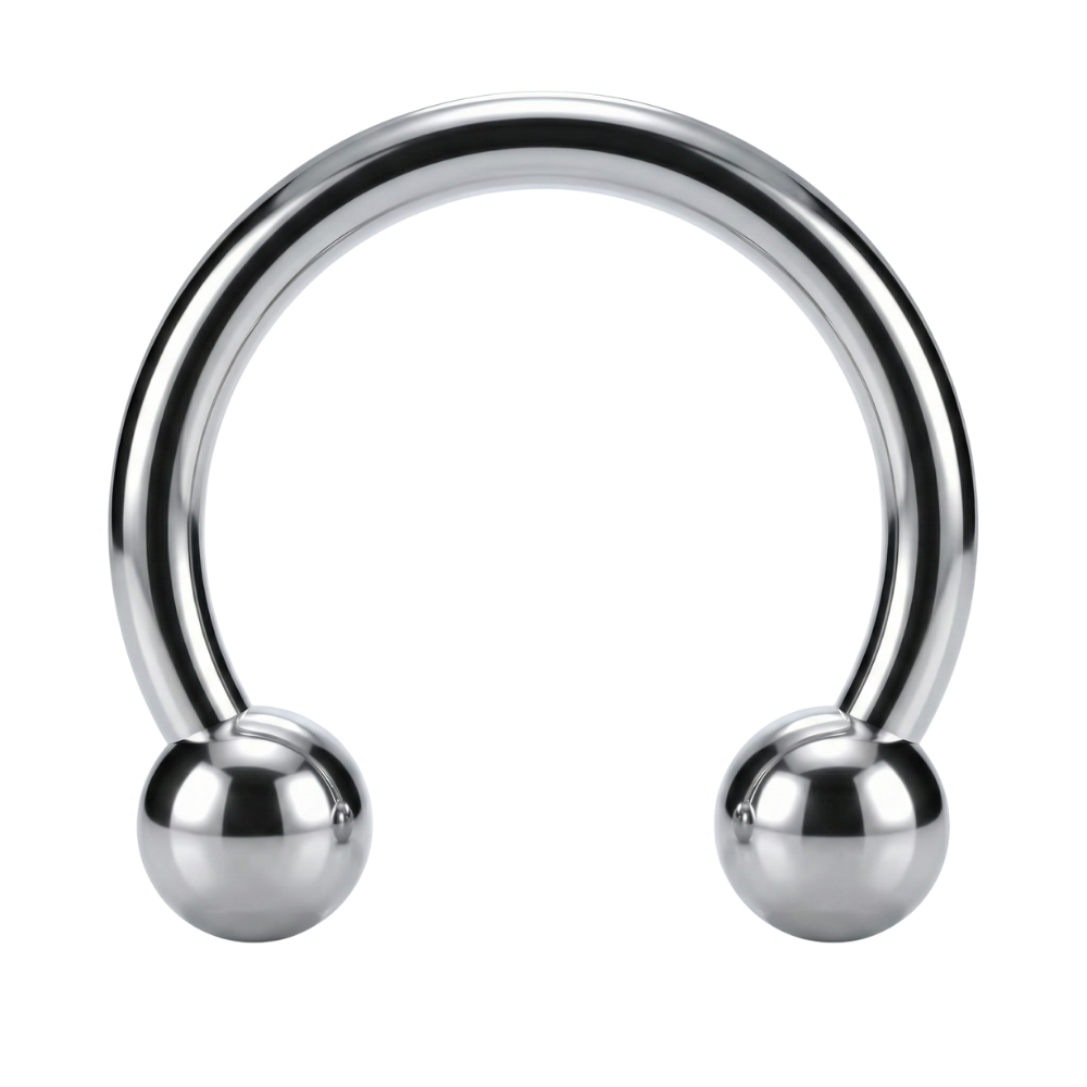 Titanium Hoefijzer Met Ballen - Met Buitendraad