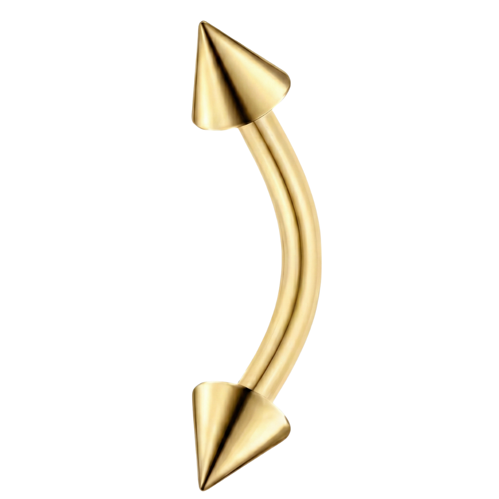 Titaniumbanaan met kegels - met interne schroefdraad