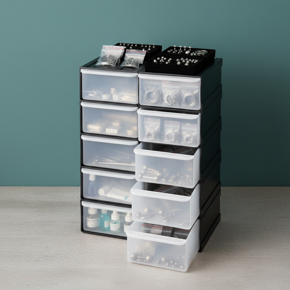 Organizer, lades voor oorbellen - 10 stuks - Piercing Planet