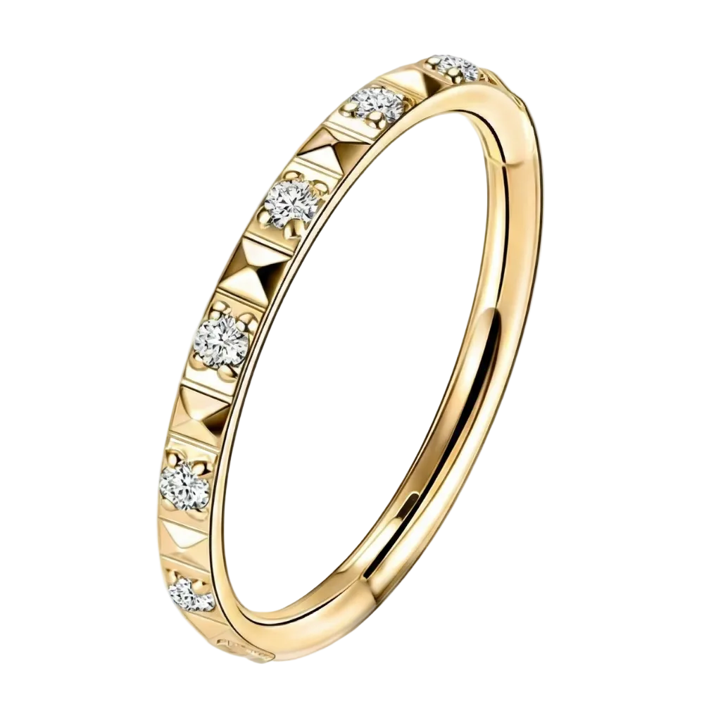 Titanium gesegmenteerde clicker met kubieke zirkonen, diamantgeslepen rand - cirkel - piercingplaneet