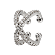 Nausznica z Przeplotem i Cyrkoniami - Ear Cuff