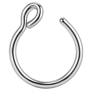 stalowy kolczyk do nosa fake piercing 