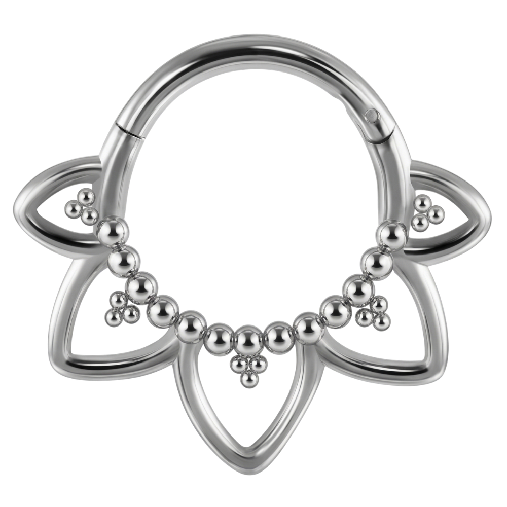 Stalowy Clicker Segmentowy Wianek Z Kulkami - Kółko