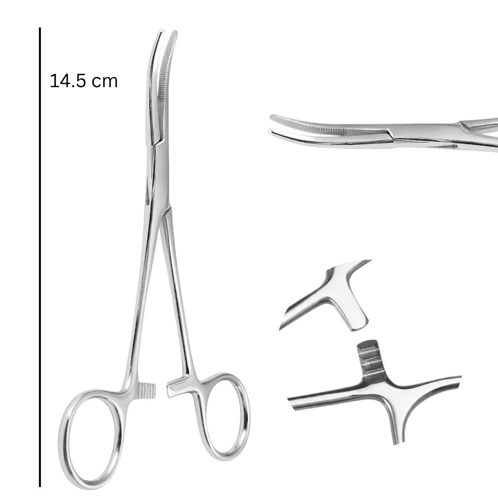 Piercingtang - Gebogen, 14,5 cm