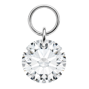 Titanium Charm Piercing Round Pendant Silver