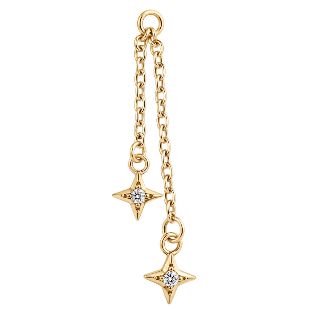 Titanium Charm_Pendant_with_ Two Gold Stars