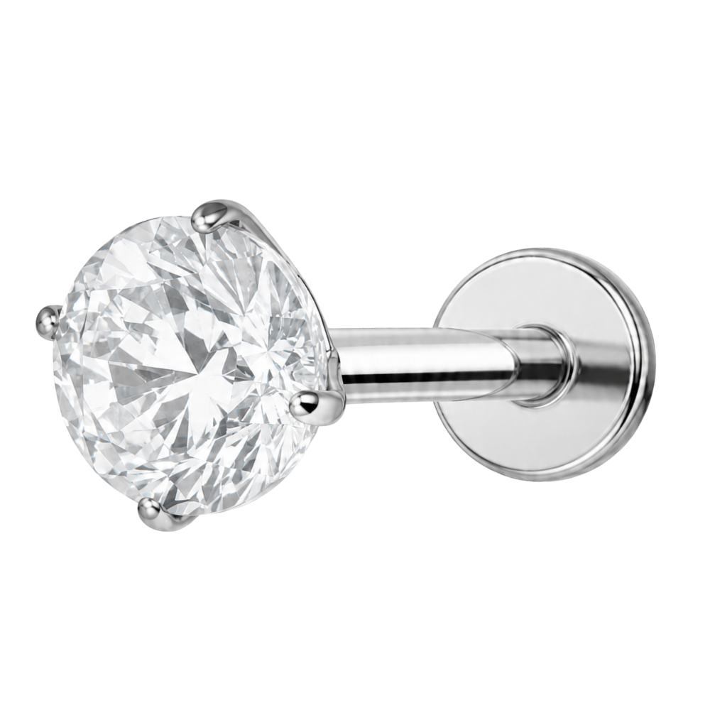 Titanium Decoratieve Labret - Diamant