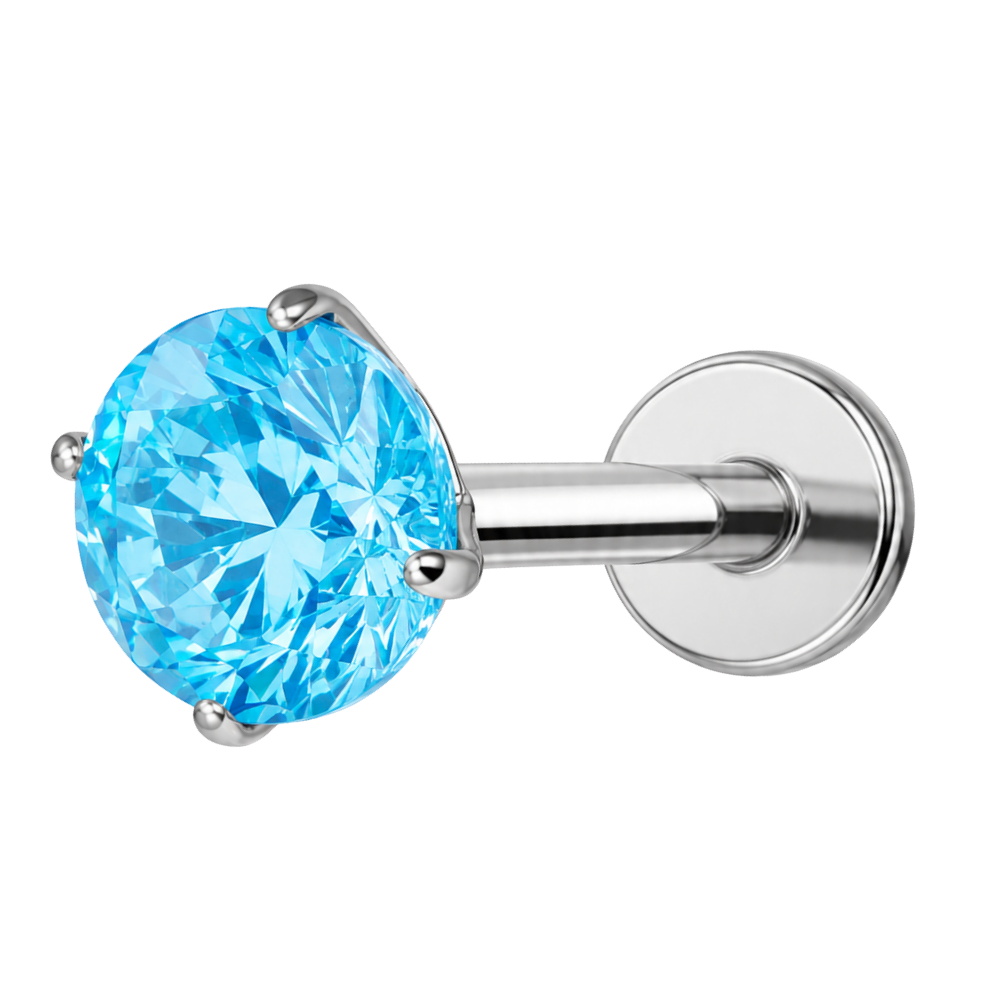 Titanium Decoratief Labret - Blauwe diamant