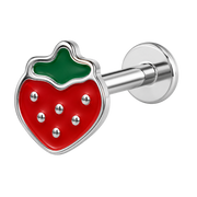Tytanowy Labret Ozdobny Truskawka