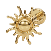 Titanium Decorative Labret - Sun with Rays