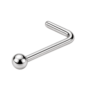 Gebogen titanium kogelneusring