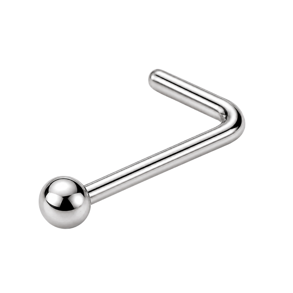 Gebogen titanium kogelneusring