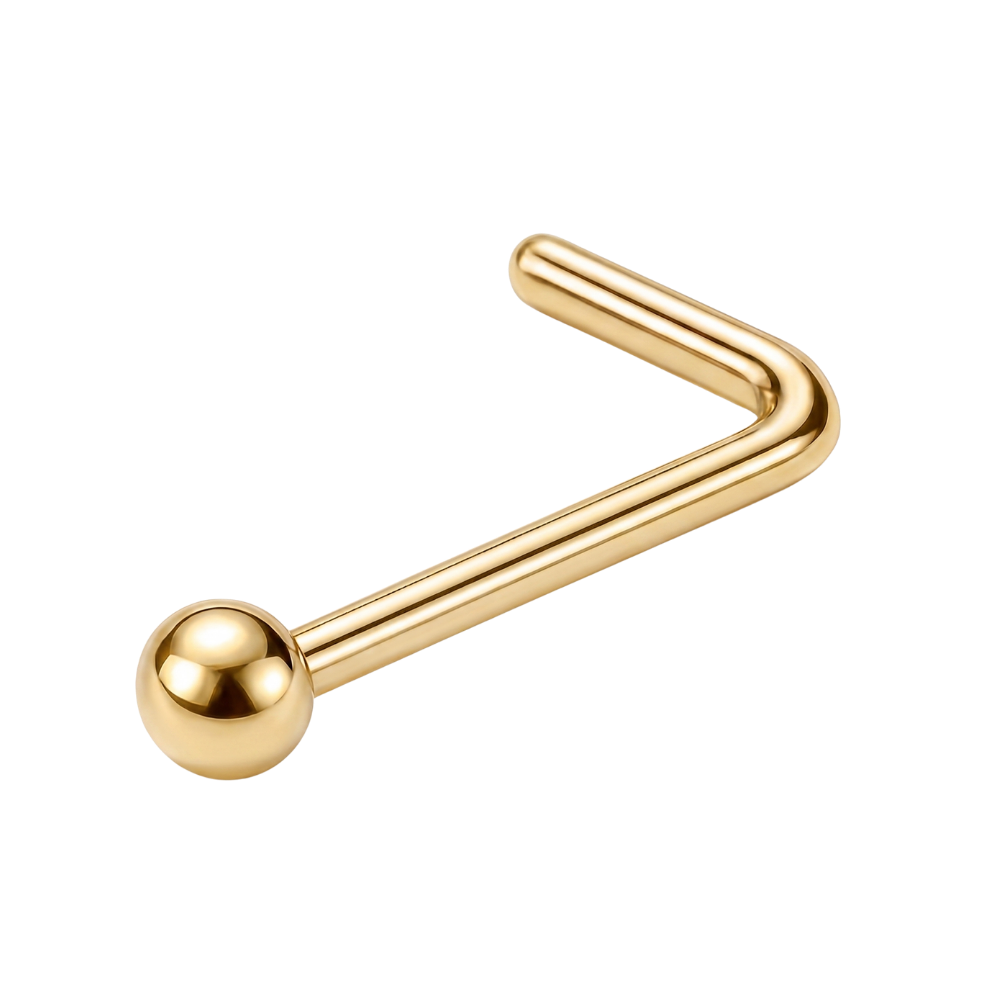 Gebogen titanium kogelneusring