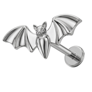 Titanium Decorative Labret - Bat