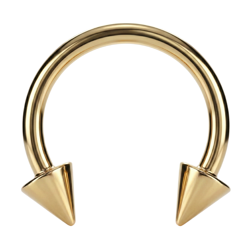 Titanium Horseshoe with Cone - With External Thread