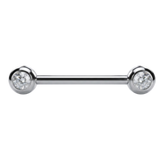 Titanium Nipple Ring - Zircons